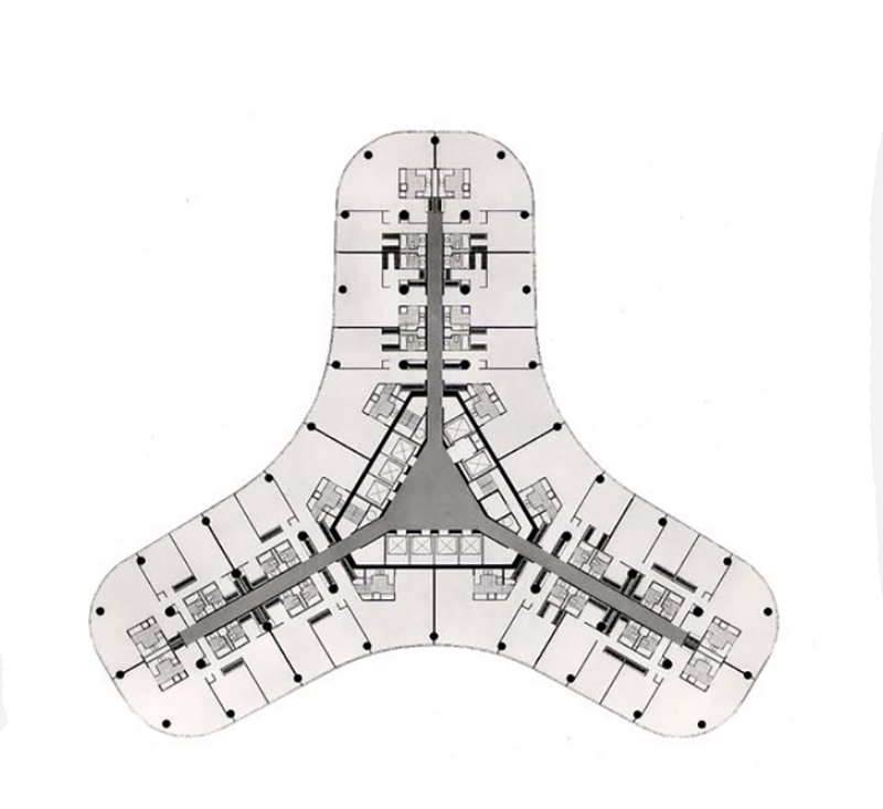 Lake Point Tower planta distr